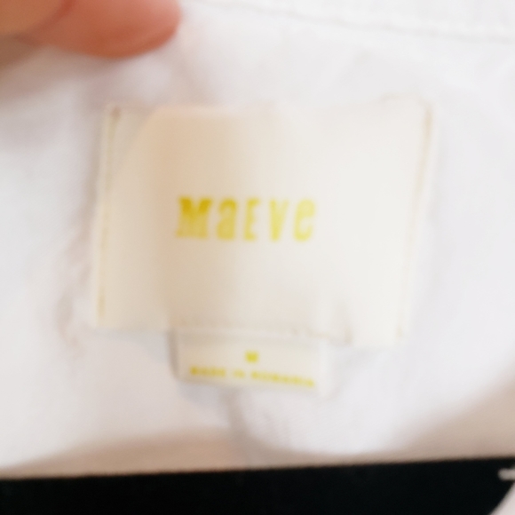 {Anthro} Maeve white button down tie hem - Picture 6 of 6